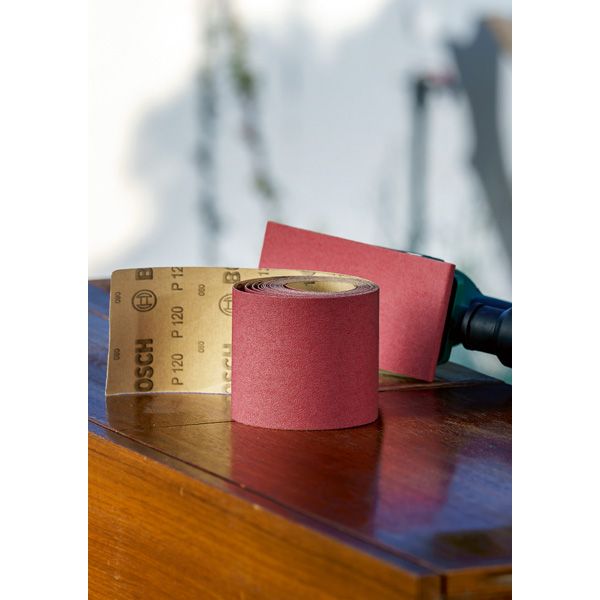 Sanding roll for wood and paint, 93 mm x 5 m, P120 G= 120 image 2