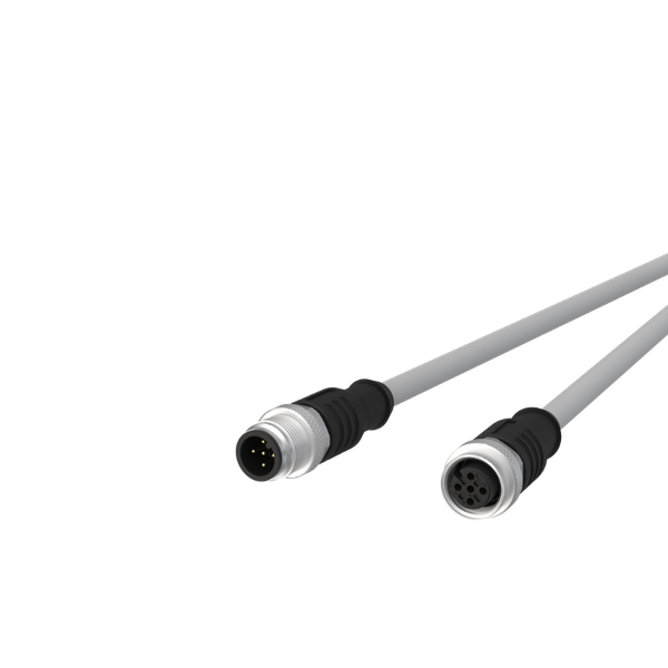 M12 Sensor/actuator cable, A-coded, 5.0 m, M12 plug straight - M12 jac image 3