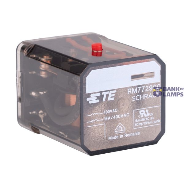 Power Relay 3 C/O 400VAC 16A, plain cover, Faston 187 image 2