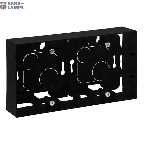 SURFACE-MOUNTING BOX 2 GANG BLACK image 2
