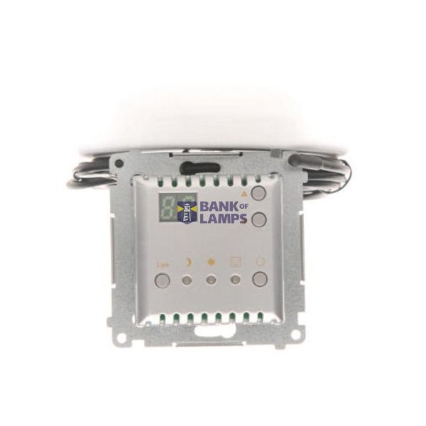 Temperature regulator with dispaly, with outer sensor, Silver matt, metalic image 1