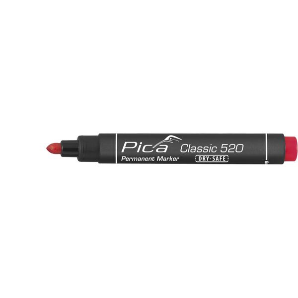 Pica 10 pcs 520/40 Permanent Marker 1-4mm round red image 4