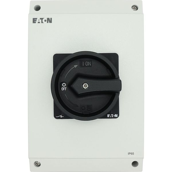 P3-63/I4/SVB-SW Main switch, P3, 63 A, surface mounting, 3 pole, STOP function, With black rotary handle and locking ring, Lockable in the 0 (Off) position image 24