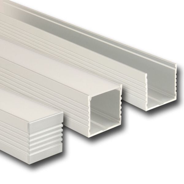 Attached PO aluminum profile, 35x35 mm, matt diffuser, complete, 1 m image 1