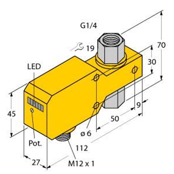 Flow Monitoring Inline Sensor with Integrated Processor   FCI-D06CTP-AP8X-H1141 image 1