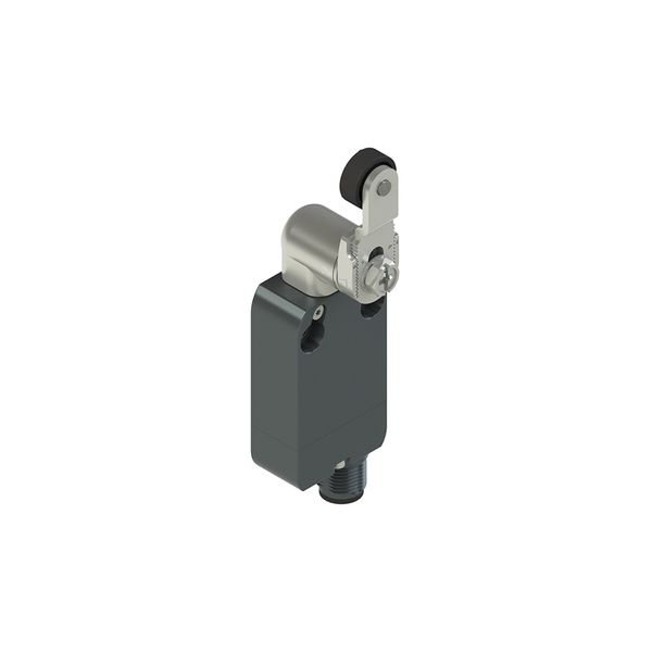Modular prewired switch with adjustable shaped metal revolving lever diam. 14 roller image 1