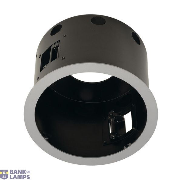 AIXLIGHT PRO FLAT ROUNDFRAME 1 fitting housing, silbergrey image 1
