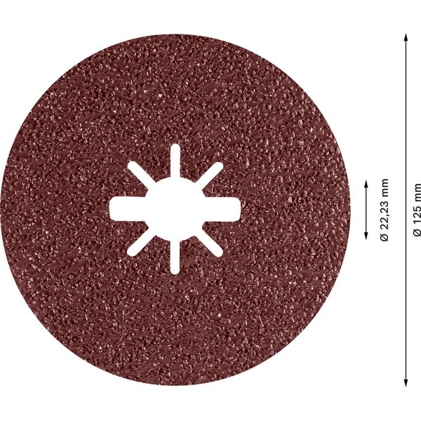 EXPERT R781 Prisma Ceramic X-LOCK Fibre Disc 125 mm, 22.23 mm, G 36, 5-pc image 2