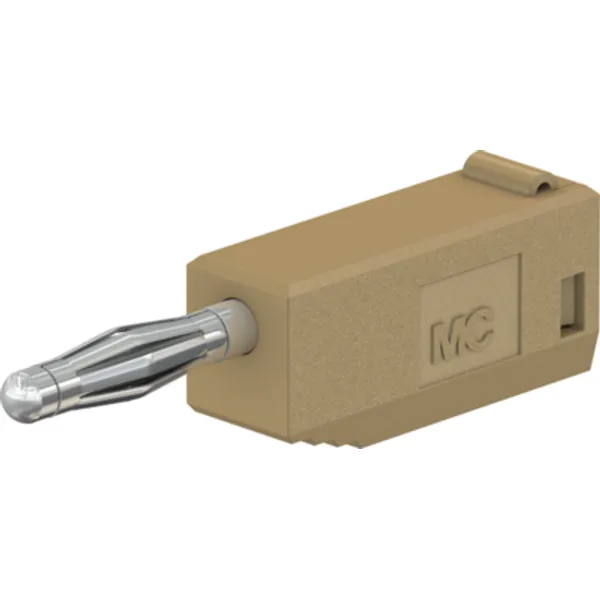 2 mm plug, solder connection, 0.5 mm², brown, 22.2617-27 image 1