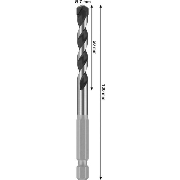 PRO HEX-5 Drill Bit 7x50x100mm image 1