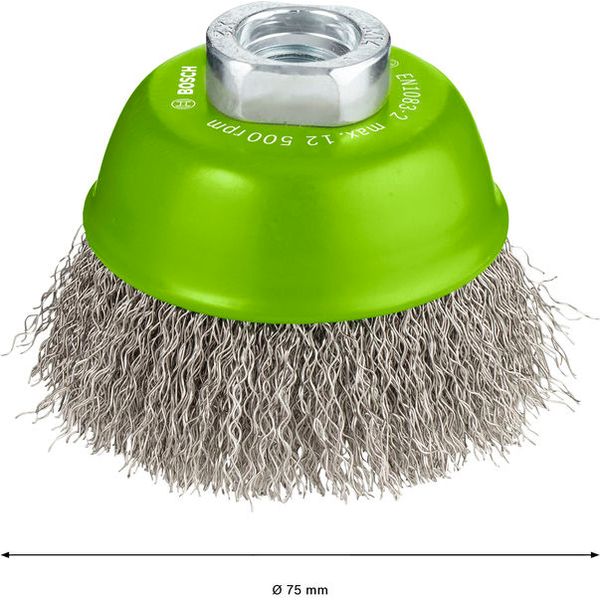 Cup Brush Crimped 75 Stainless image 2