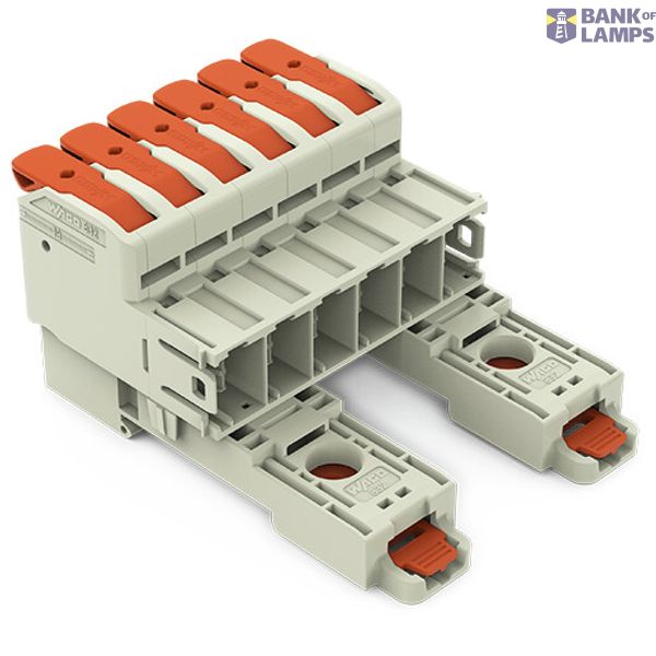 1-conductor male connector lever Push-in CAGE CLAMP® light gray image 1