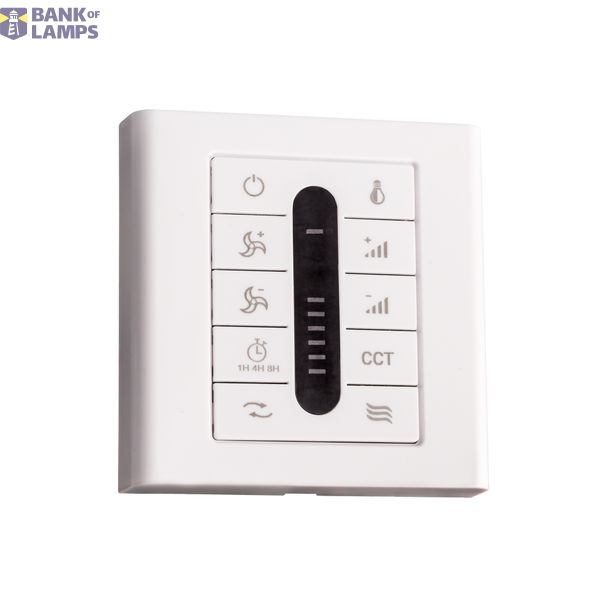 White wall controller without light for DC motors with dual power supply (Battery / 100–240V) image 1