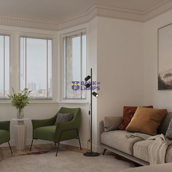 Floor lamp KARBON 3 black image 7