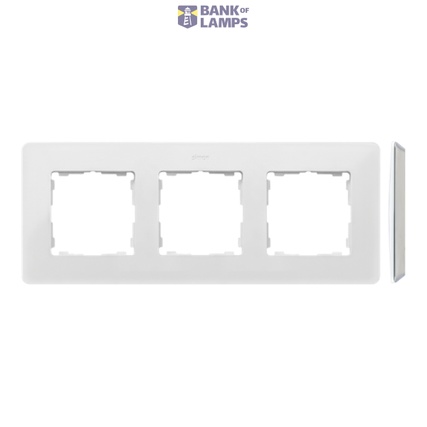Triple frame, white, gray base image 1
