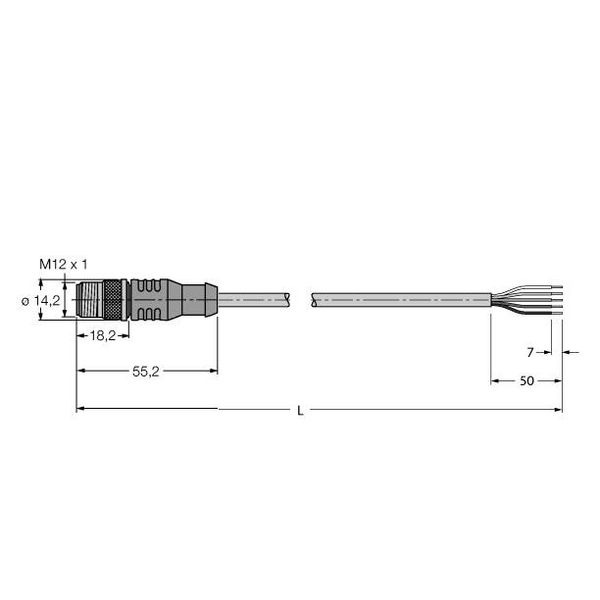 Bus Cable for CAN (DeviceNet, CANopen) PUR Cable Jacket, Thin   RSC5701-1M image 1
