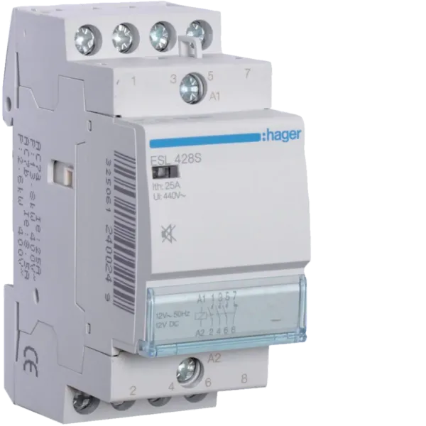 Silent contactor 25A, 3ND/1NI, 12V image 1