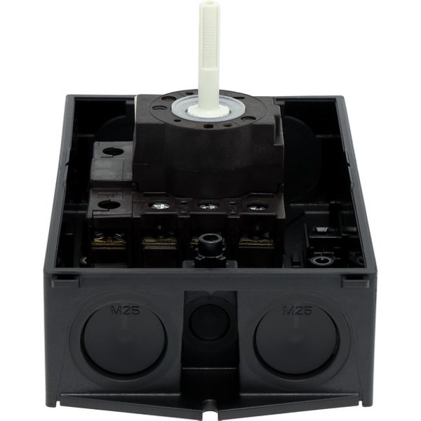 P1-25/I2/SVB-SW/N Main switch, P1, 25 A, surface mounting, 3 pole + N, STOP function, With black rotary handle and locking ring, Lockable in the 0 (Off) position image 5