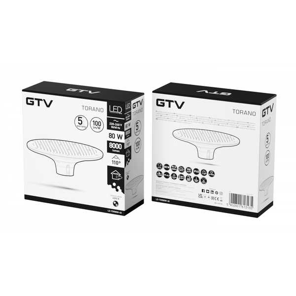 LED garden-park luminaire TORANO, 80 W, 8000 lm, 4000K, AC220-240V, IP65 image 1