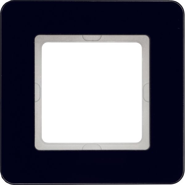 Frame 1gang, glass black image 1