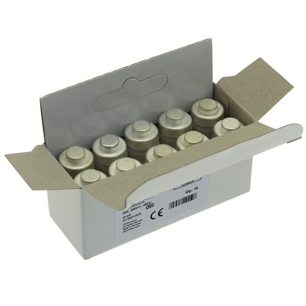 Fuse-link, LV, 63 A, AC 400 V, D02, gL/gG, IEC, time-delay image 1