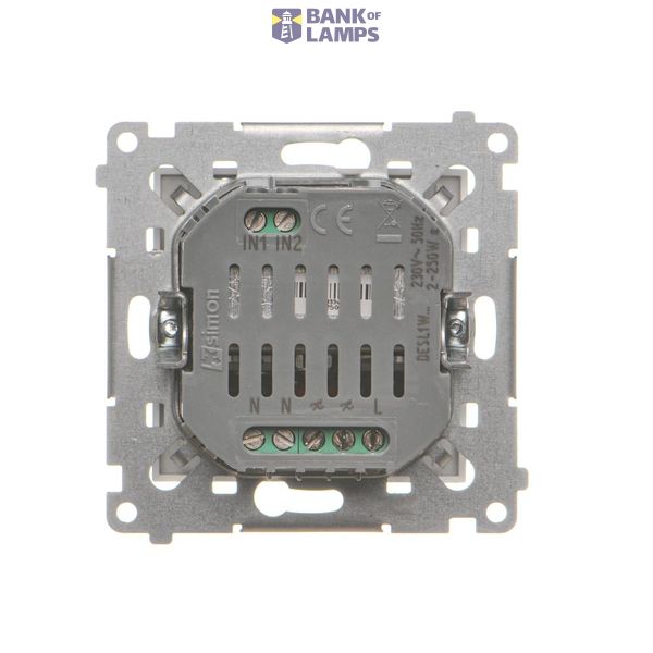RTV final aerial socket, separated, (module), Simon 24, IP20/IP44, black matt image 1