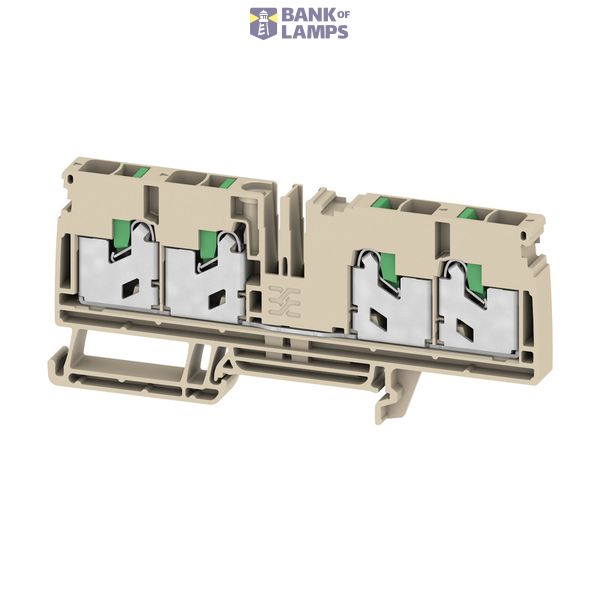 Feed-through terminal block, SNAP IN, beige, 6 mm², 41 A, 1000 V, Numb image 1
