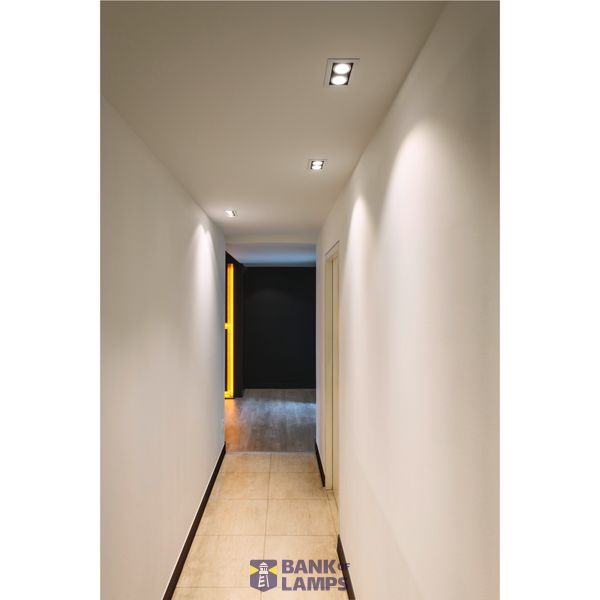 KADUX, recessed ceiling light, triple, 3000K, 38°, IP 20, square, white image 5
