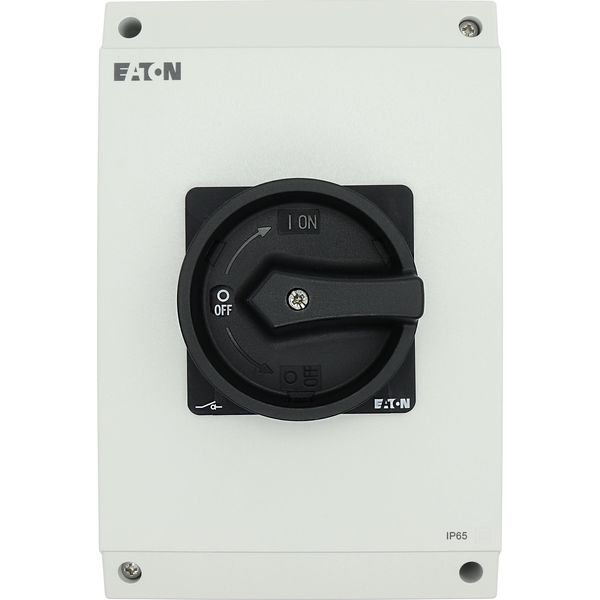 P3-63/I4/SVB-SW Main switch, P3, 63 A, surface mounting, 3 pole, STOP function, With black rotary handle and locking ring, Lockable in the 0 (Off) position image 25