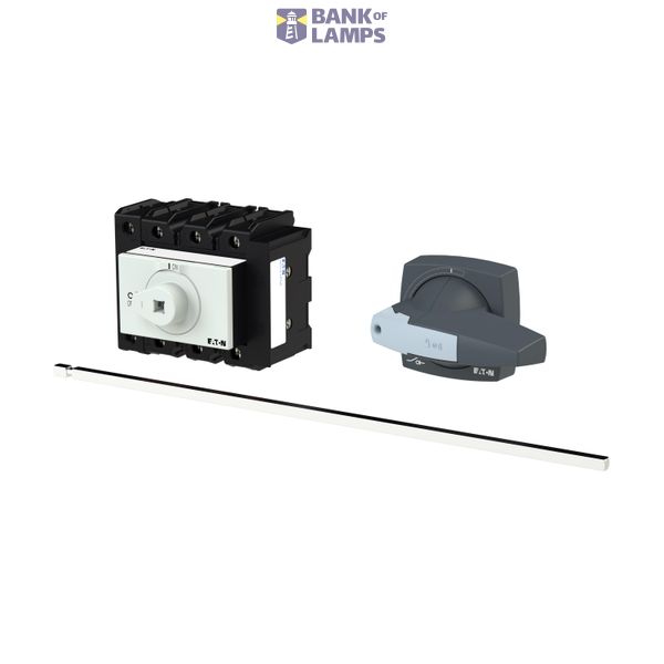 P3 Main switch, 80 A,Rear mounting, 4 pole, Form M4/K2-G, Gray, Short  image 2