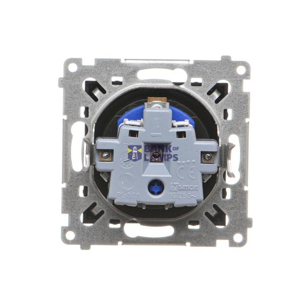 DATA single socket outlet with socket access element, black matt, 16A image 1