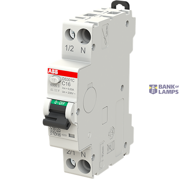 Residual current circuit breaker 1P+N, C Char. 16 A, 30ma, 6ka, Type F image 1