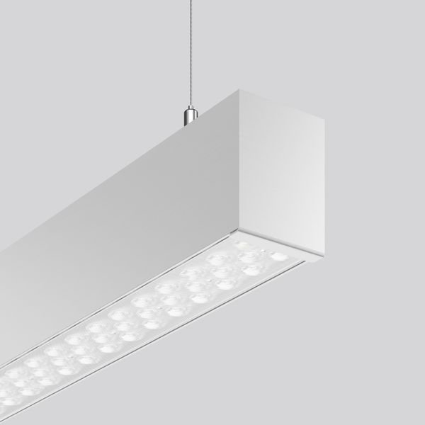 LINEDO single IP20, 40 W, 6100 lm, 830, aluminium, DALI Pendant lumina image 2