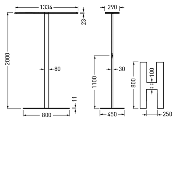 Free-standing luminaires Luceos S Prisms Silver ETDD 180W 29000lm Wide reduced glare UGR19 (W19) IK02 3 SDCM 7700051 image 1