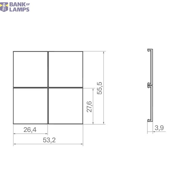 KNX pushbutton cover, 4-way, with backlight, A.x/C.x, matte white image 2