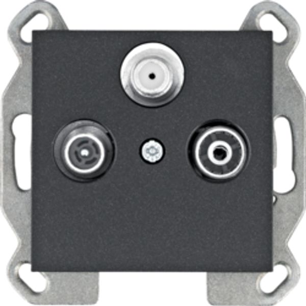 Direct TV+FM+SAT socket - black image 1