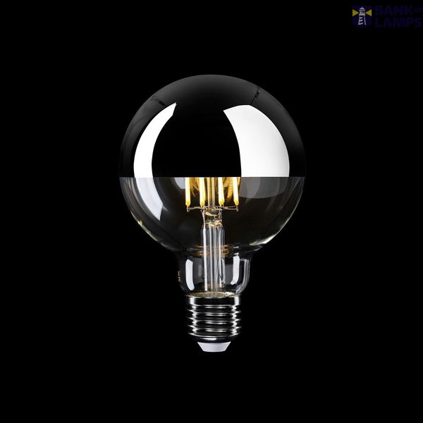 LED Silver Half Sphere Globe Light Bulb G95 7W 650Lm E27 2700K Dimmable - A04 image 2