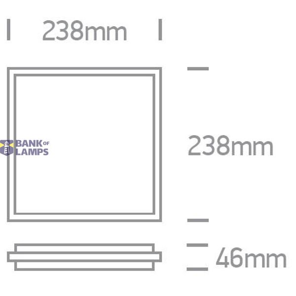 ANTHRACITE PLAFO 20W WW IP54 230V image 2