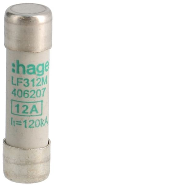 Cylindrical fuse-links for industrial applicationsVEL.10X38,12A AM,500VAC LF312M image 1