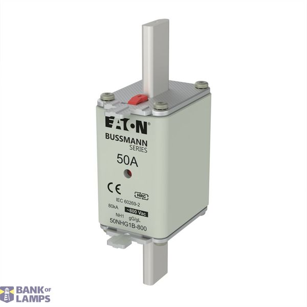 Fuse-link, LV, 50 A, 800 V AC, NH1, Class gG/gL image 2