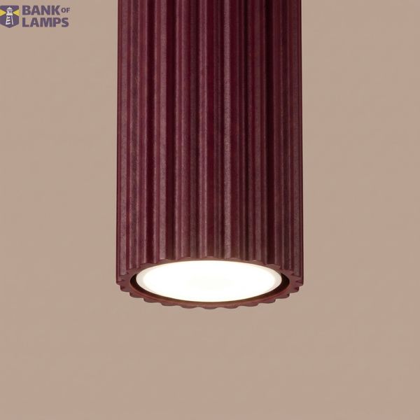 Ceiling lamp KARBON 10 burgundy image 2
