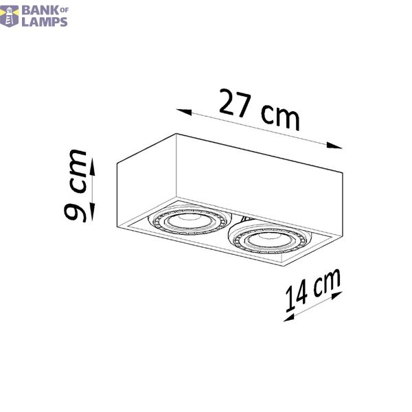SPOT QUATRO 2 BETON GU10 2X40W IP20 image 5