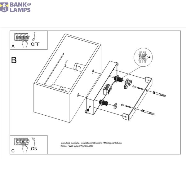 WALL LAMP LOBO MAXI WHITE G9 2X40W IP20 image 4