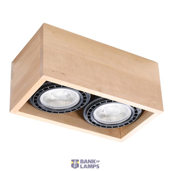 SPOT QUATRO 2 NATURAL WOOD GU10 2X40W IP20 image 2