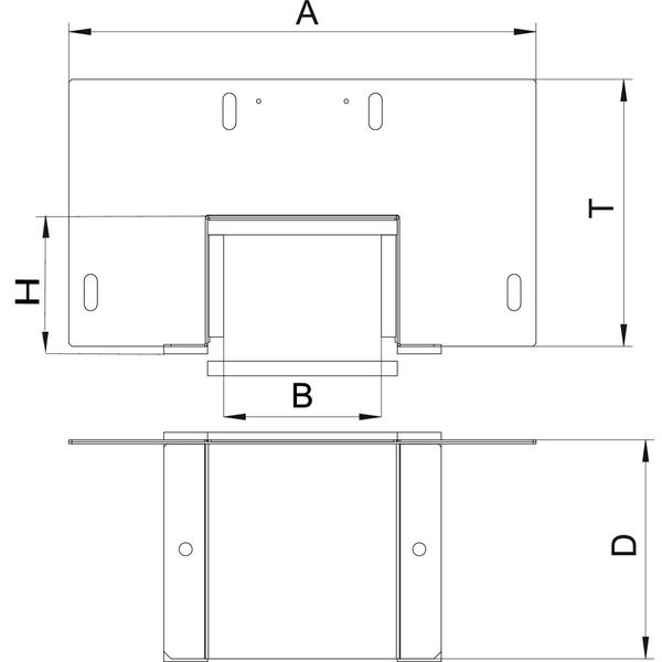 BSKM-WA 1025 FS Wall connection I120 for wall and ceiling mounting 100x250 image 2