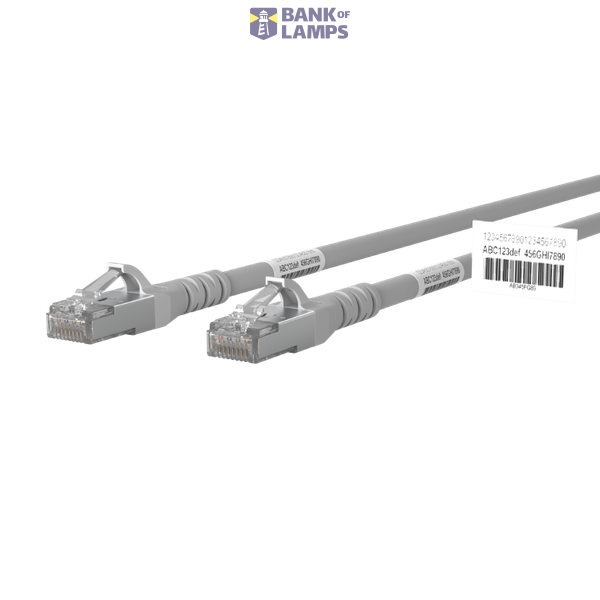 Patch cord Cat.6A AWG 26 5.0 m gray with wrap label image 3