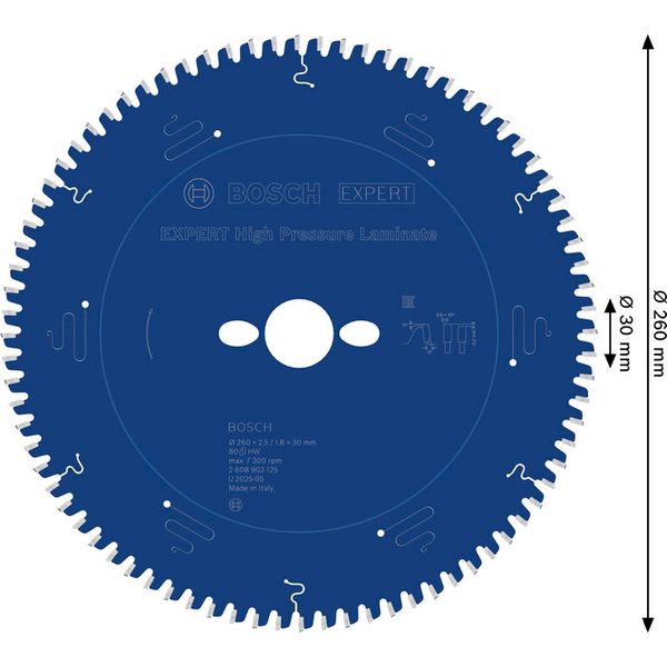 Expert for High Pressure Laminate Circular Saw Blade 260x30-80 image 2