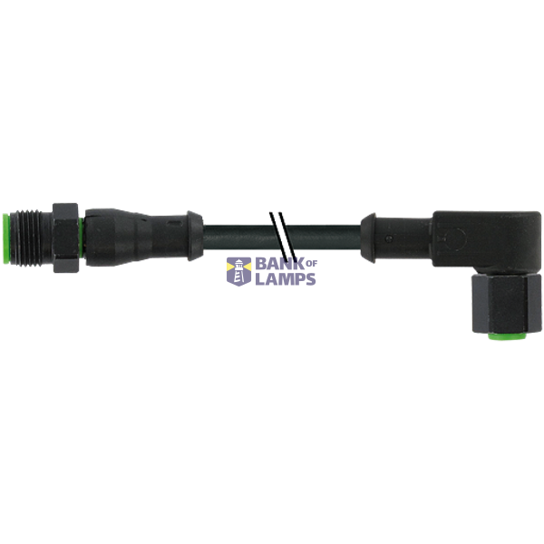 M12 male 0° / M12 female 90° A-cod. V2A SILICONE 4x0.34 bk 7m image 2