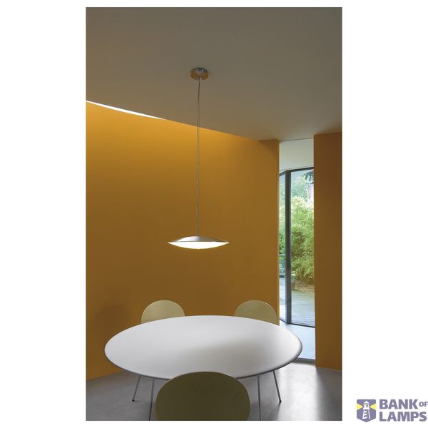 ELSU pendant, alu-brushed, frosted glass, 1x T8 ring 32W image 2