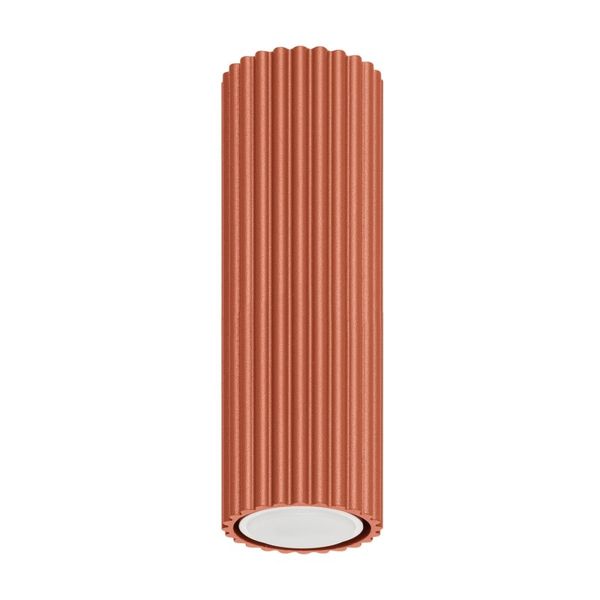 SPOT WITH A RED GROOVED LAMPSHADE FROM THE KARBON SERIES ON GU10 image 1
